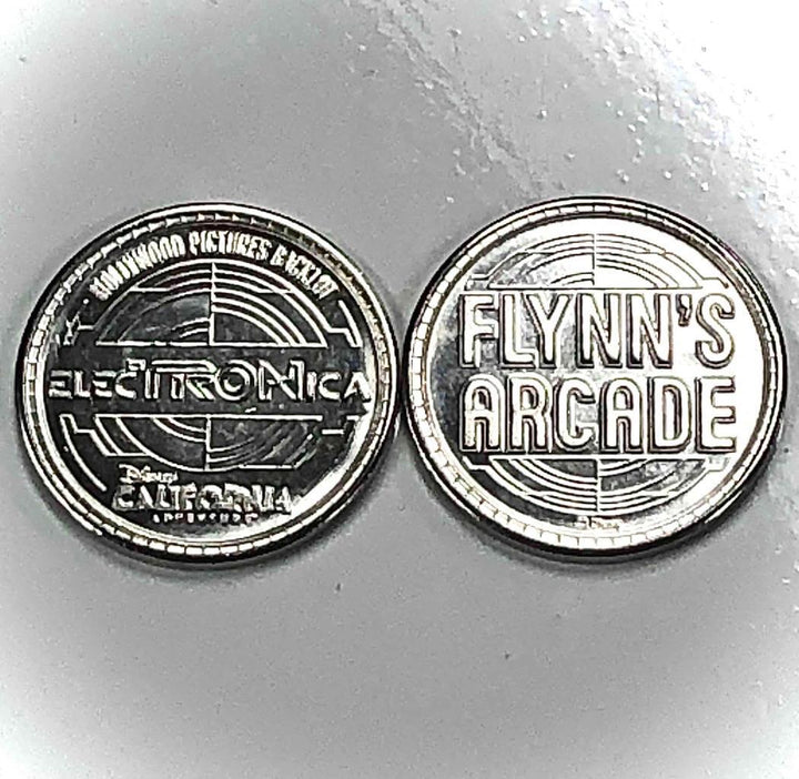Flynn's Arcade Tron elecTRONica silver colored Coin Disney California Adventure