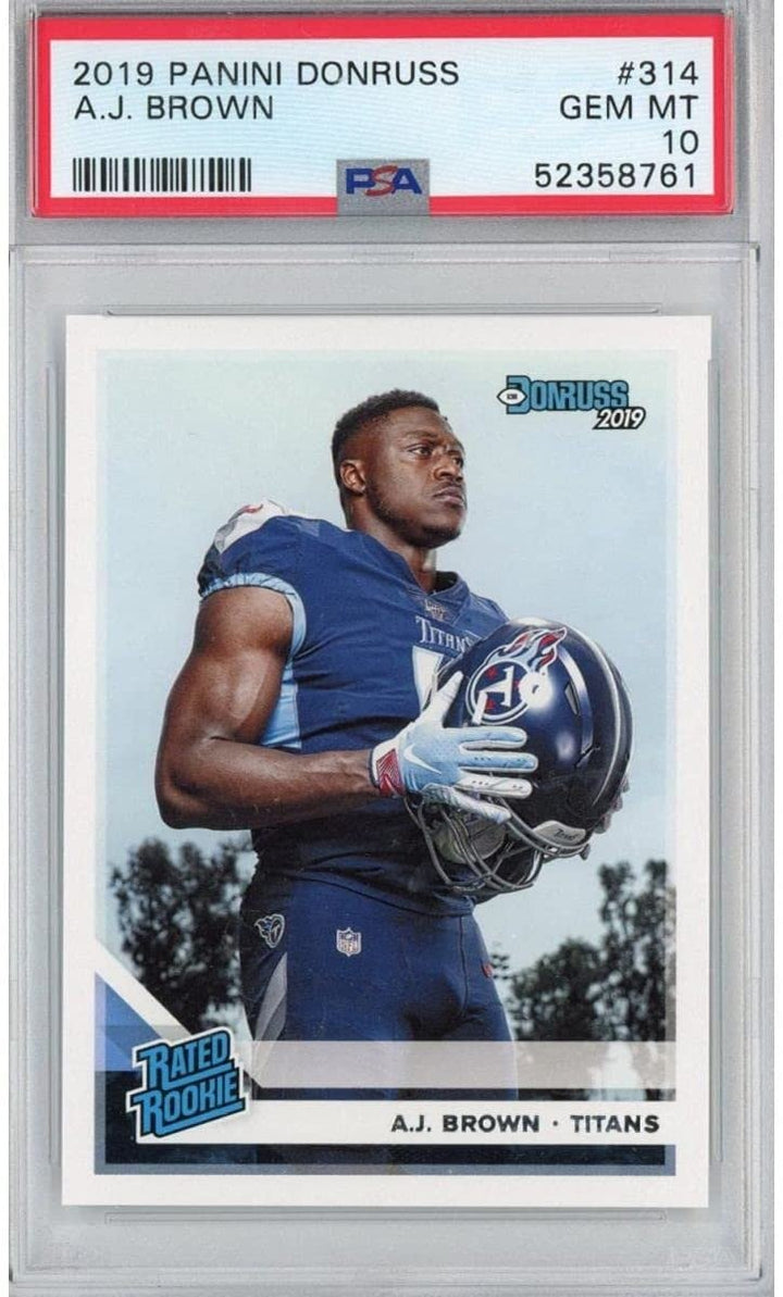 Graded 2019 Panini Donruss AJ A.J. BROWN #314 Rookie RC Card PSA 10