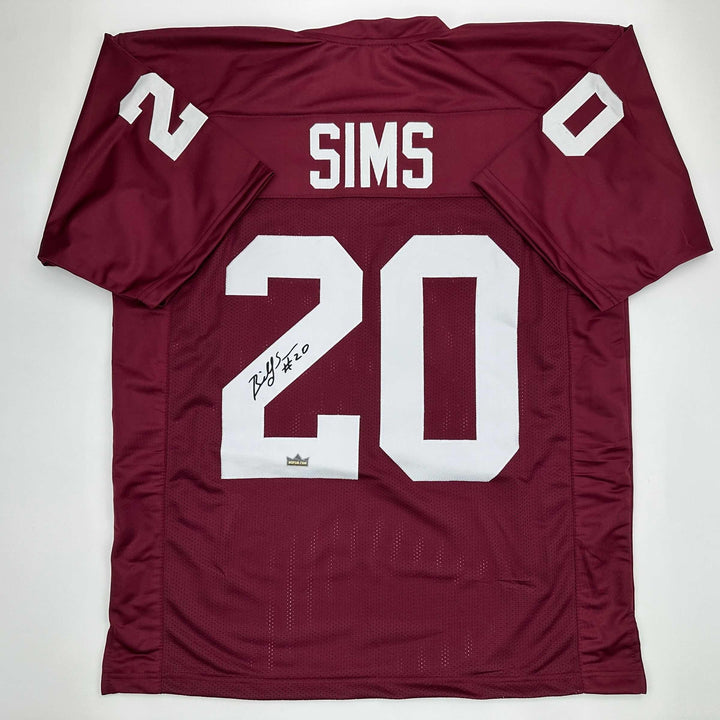 Facsimile Autographed Billy Sims Oklahoma Red Reprint Jersey Size Men's XL