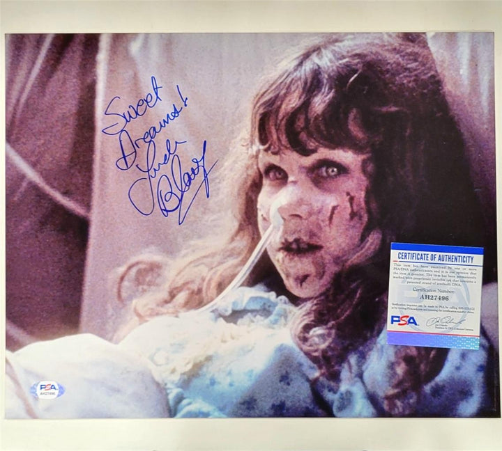 Linda Blair autograph signed "Sweet Dreams" 11x14 photo Exorcist ~ PSA COA