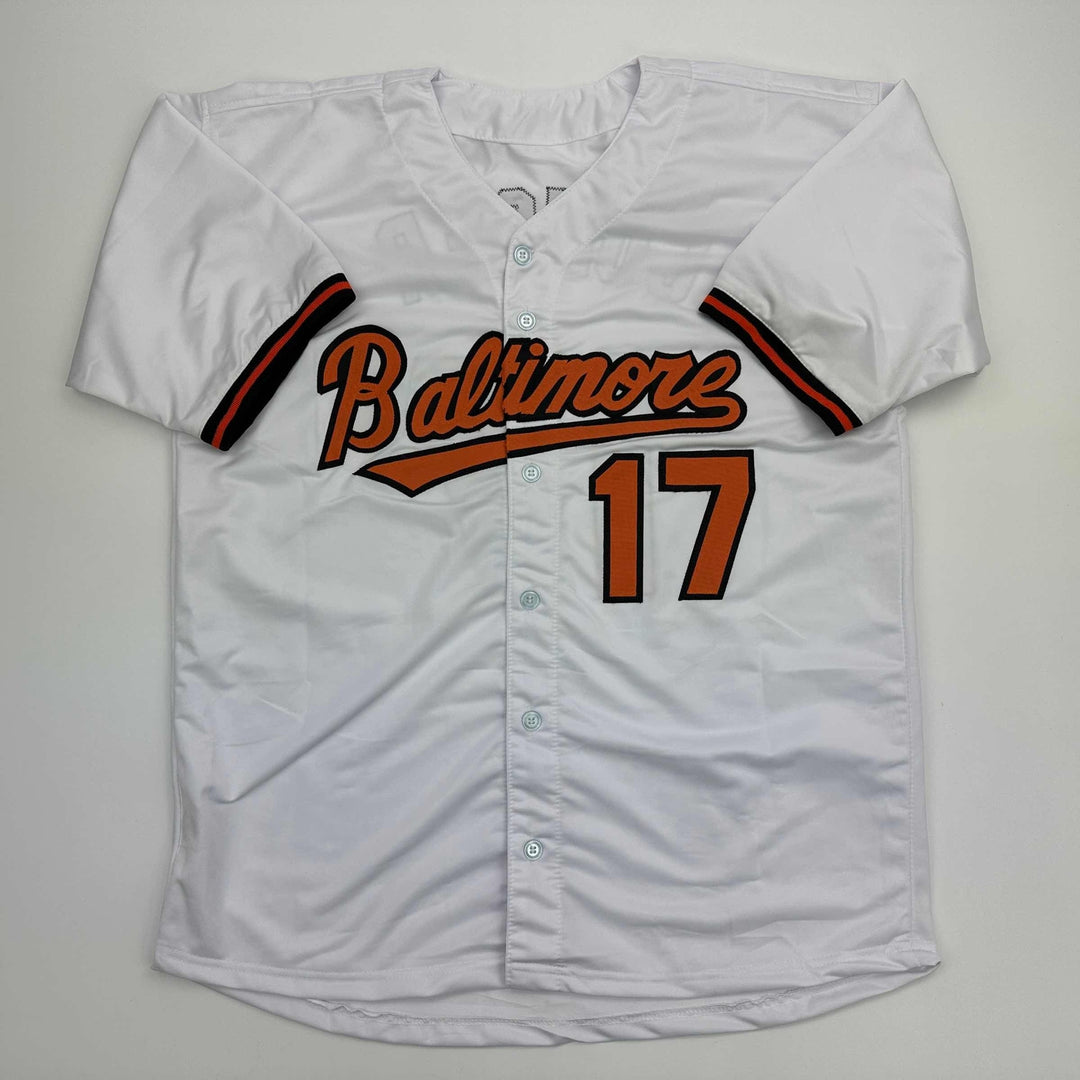 Facsimile Autographed Colton Cowser Baltimore White Reprint Jersey Size Men's XL