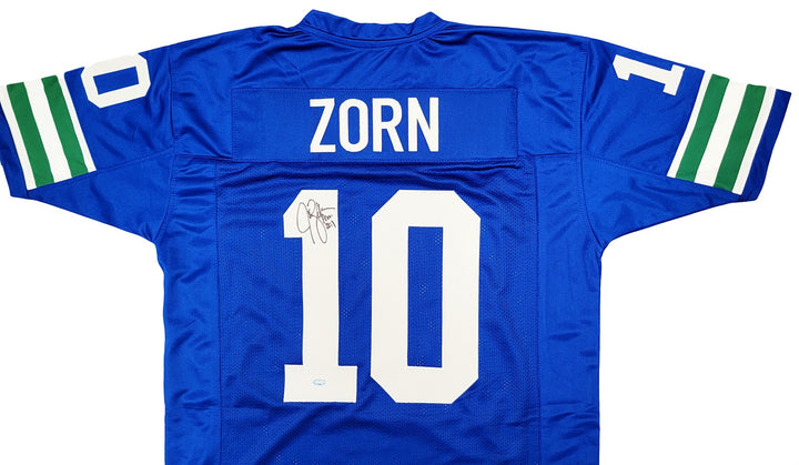 Seattle Seahawks Jim Zorn Autographed Signed Blue Jersey MCS Holo