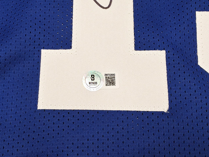 New York Giants Odell Beckham Jr. Signed Blue Jersey Beckett Wit