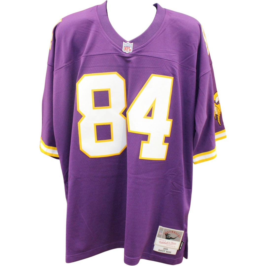 Randy Moss Autographed Minnesota Vikings Mitchell & Ness XL Jersey Beckett 56291