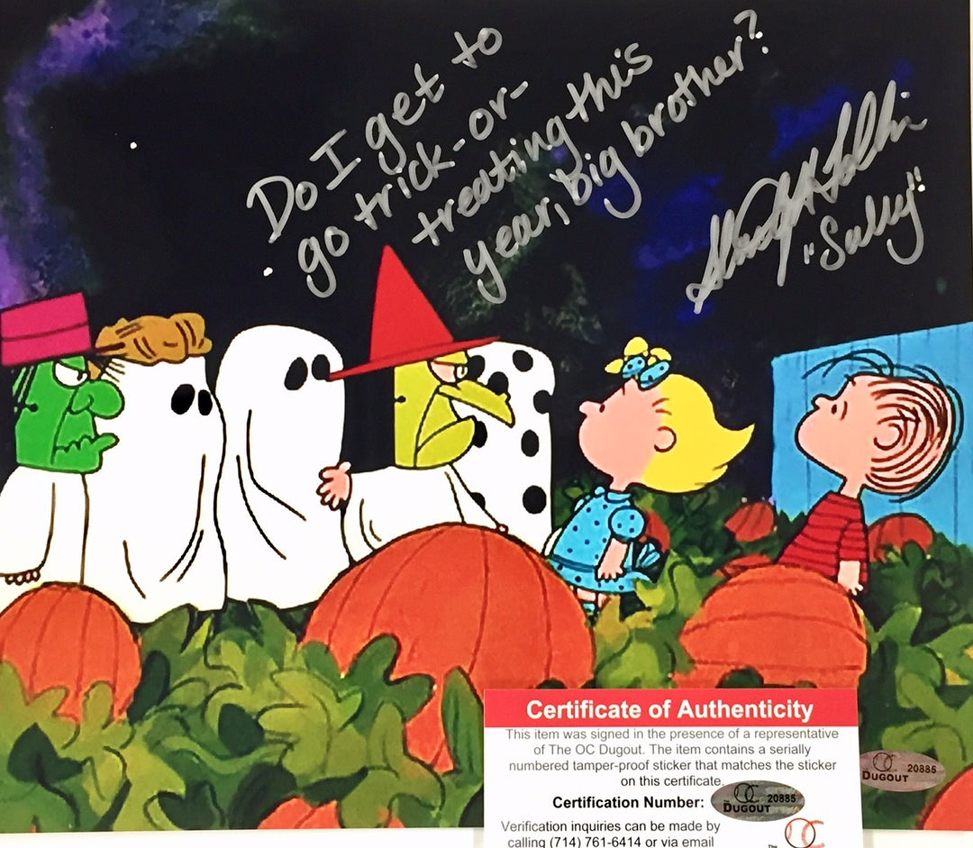 STACY TOLKIN voice of Sally PEANUTS CHARLIE BROWN Signed 8x10 Photo OC COA +Holo