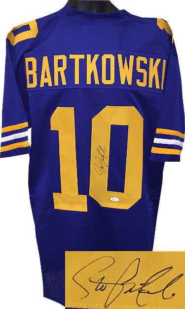 Steve Bartkowski signed  Cal Blue TB College Football Jersey XL- JSA Witnessed