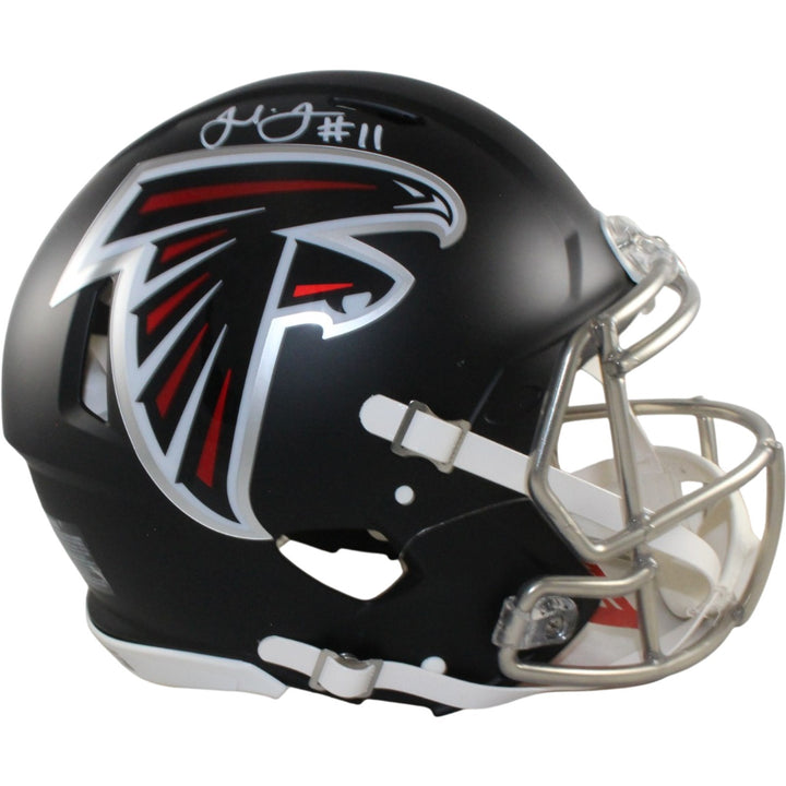 Julio Jones Autographed Atlanta Falcons Authentic Helmet Beckett Witness 56454