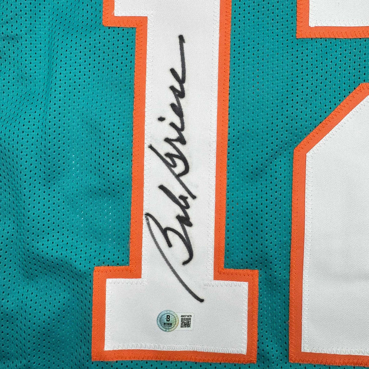 Autographed/Signed BOB GRIESE Miami Teal Football Jersey JSA COA Auto