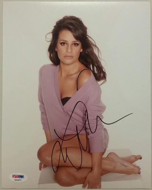 Lea Michele Autograph GLEE SCREAM QUEENS Signed 8x10 Photo PSA/DNA COA #12