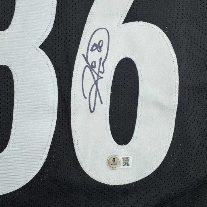 Autographed/Signed HINES WARD Pittsburgh Black Football Jersey JSA COA Auto
