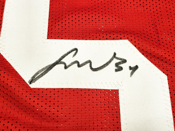 San Francisco 49ers Fred Warner Signed Red Jersey Beckett Witness