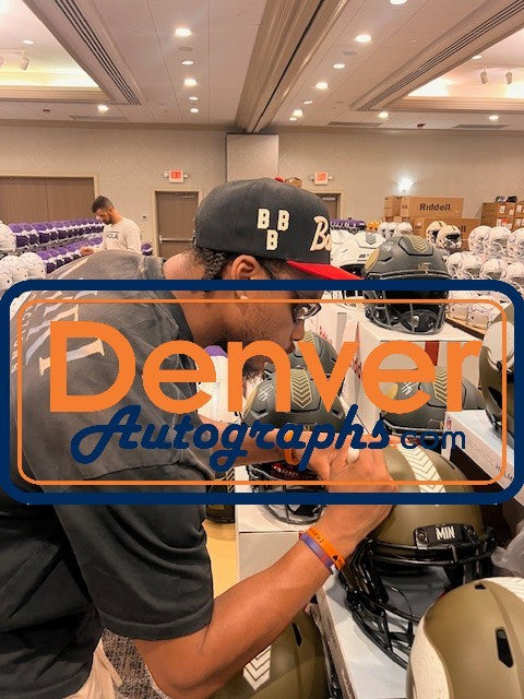 Justin Jefferson Autographed Minnesota Vikings Pro 22 STS Helmet Beckett W 56168