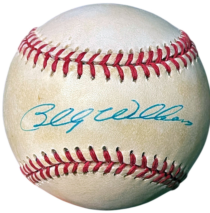 Billy Williams signed RONL Rawlings Official National League Baseball toned- COA
