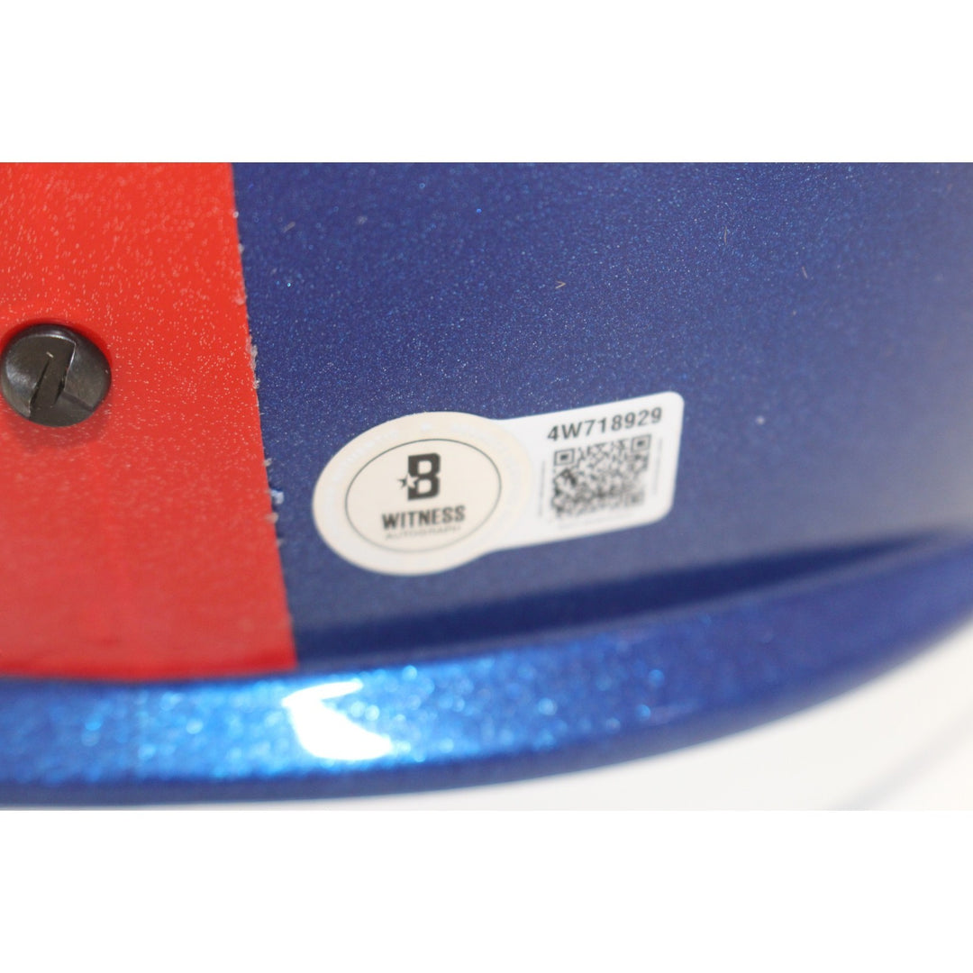 Abdul Carter Autographed New York Giants F/S Helmet Beckett Witness 56867