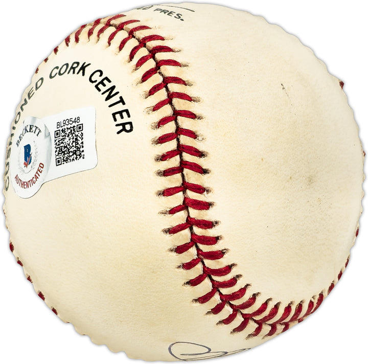 Mike Schmidt Autographed NL Baseball Philadelphia Phillies Beckett QR #BL93548