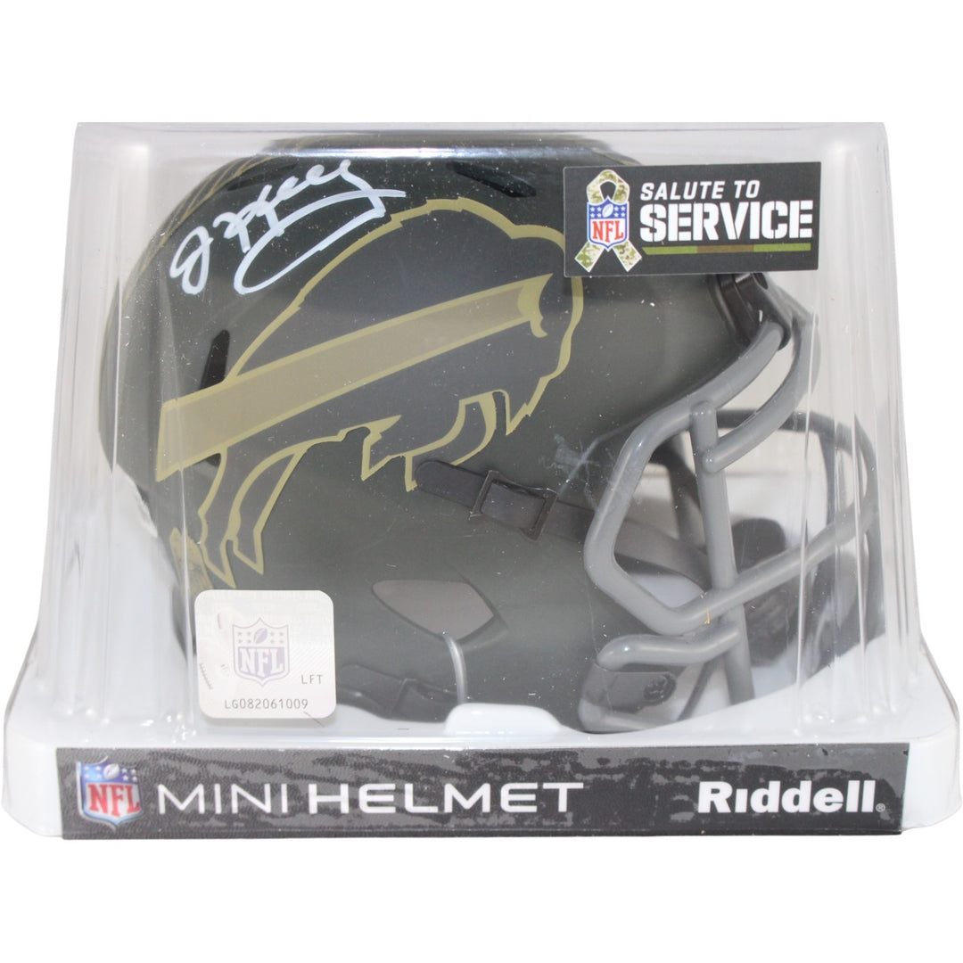 Jim Kelly Autographed Buffalo Bills 25 STS Mini Helmet Beckett Witness 54069