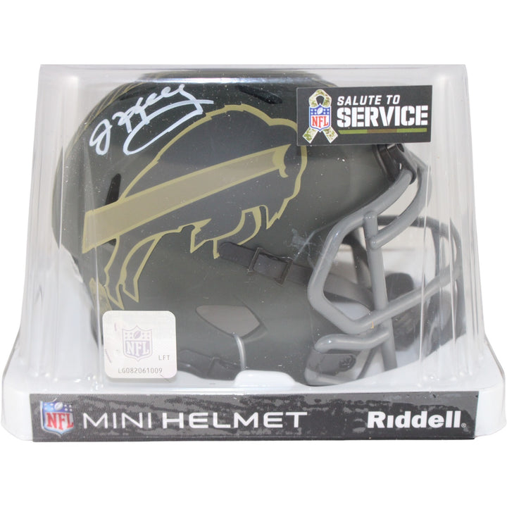 Jim Kelly Autographed Buffalo Bills 25 STS Mini Helmet Beckett Witness 54069