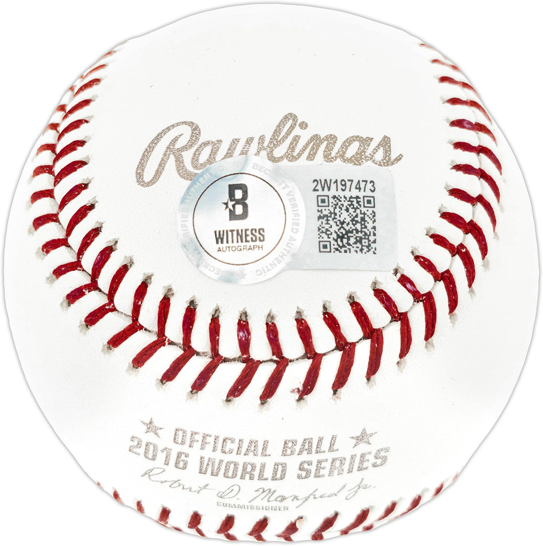 Sammy Sosa Signed 2016 WS Logo MLB Baseball Chicago Cubs Beckett Witness