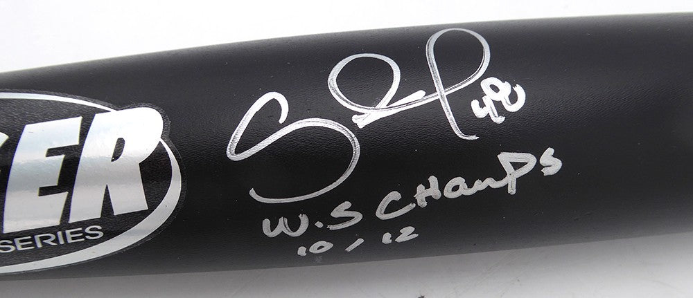 Pablo Sandoval Signed Oakley Bat Giants "WS Champs 10/12" Beckett #BU87132