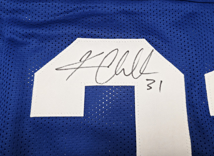 Seattle Seahawks Kam Chancellor Signed Blue Throwback Jersey Beckett Witness