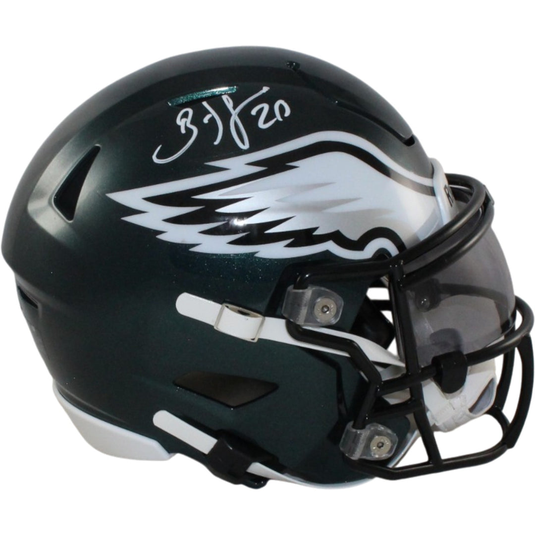 Brian Dawkins Autographed Philadelphia Eagles Mid-Size Midi Helmet Beckett 55631