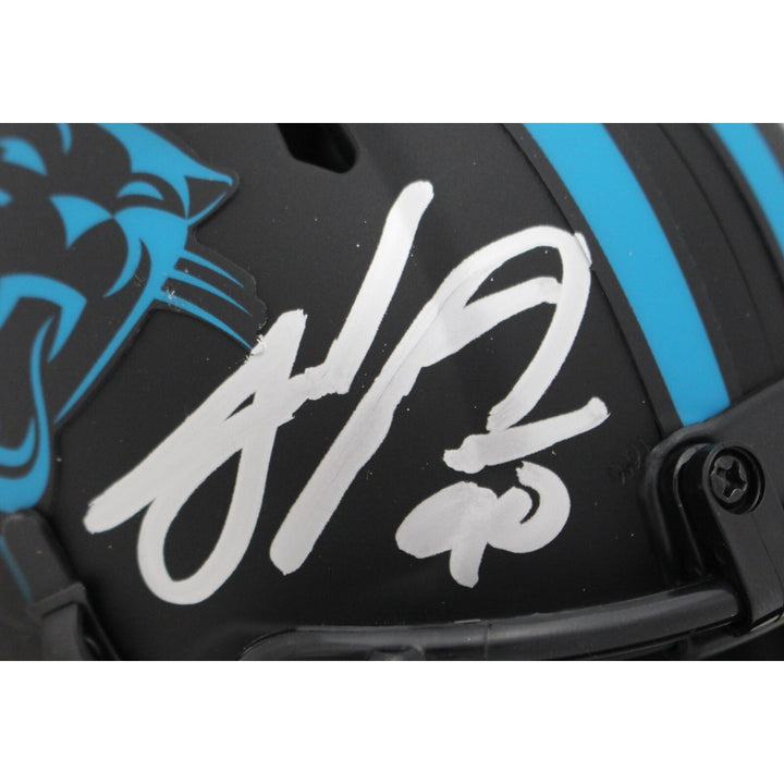 Julius Peppers Autographed Carolina Panthers Eclipse Mini Helmet Beckett 48123
