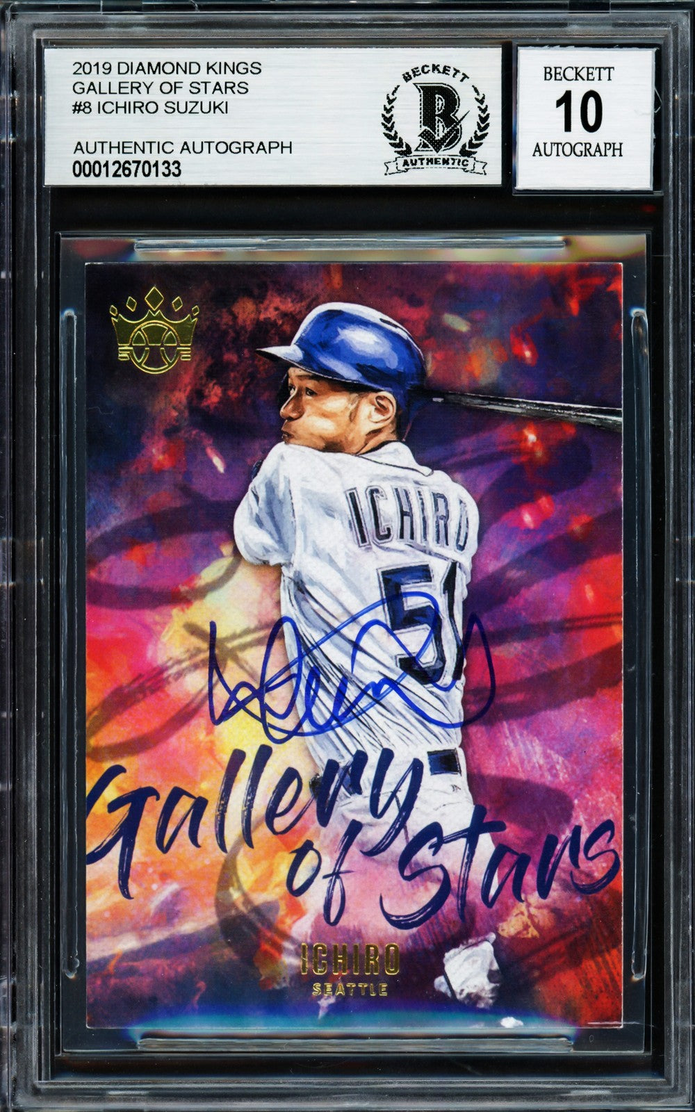 Ichiro Suzuki Auto 2019 Panini Diamond Kings Gallery of Stars Card GS8 Sig 10
