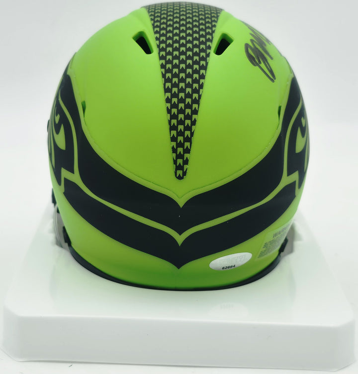 Byron Murphy II Signed Seahawks Rave Green Speed Mini Helmet (Smudged) MCS Holo