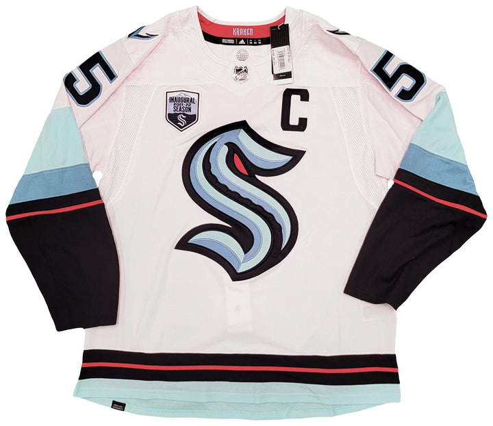 Kraken Mark Giordano Auto White Adidas Jersey Captain Inaugural Season Fanatics