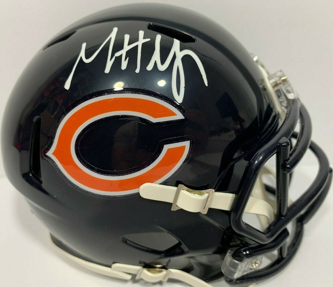 MATT NAGY SIGNED AUTOGRAPHED CHICAGO BEARS MINI FOOTBALL HELMET SPEED JSA