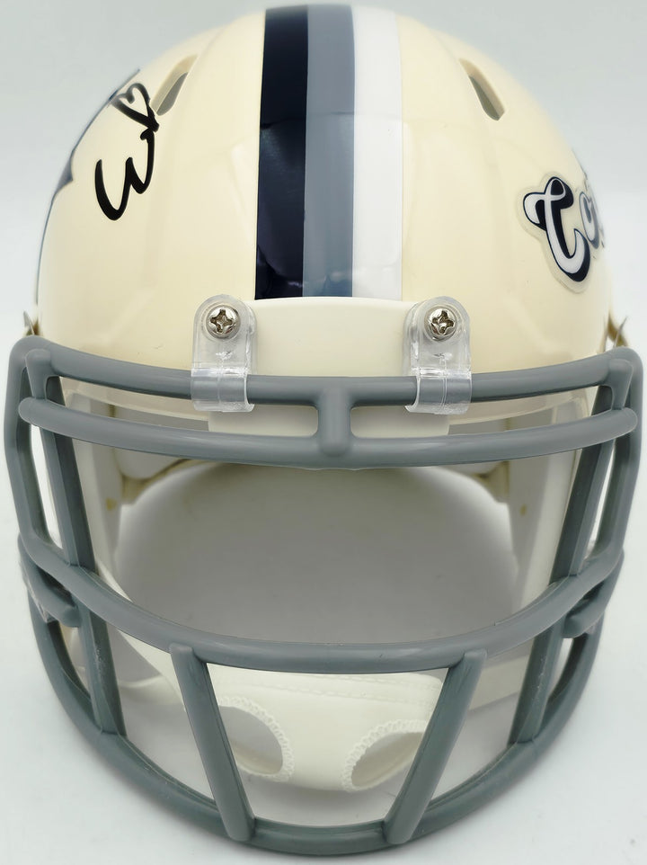 George Pickens Signed Dallas Cowboys Cream Retro Speed Mini Helmet JSA Witness