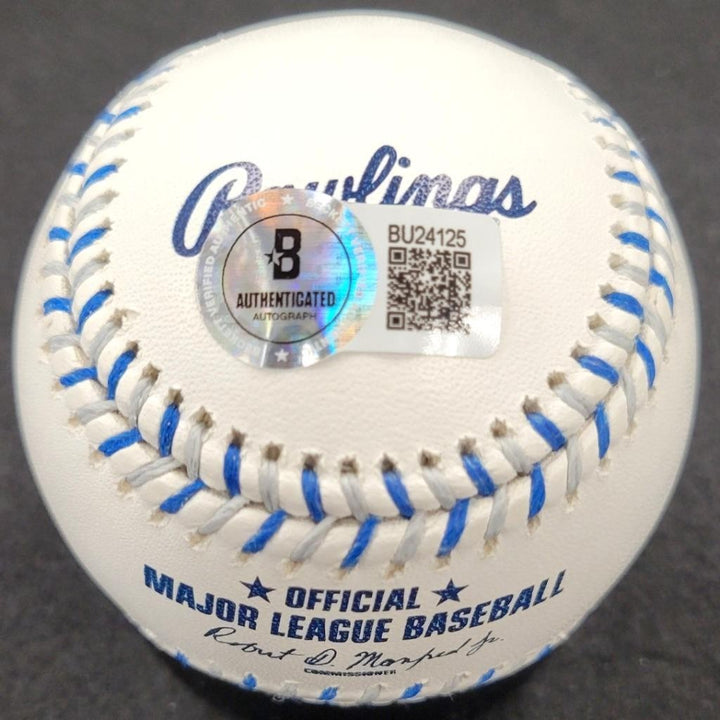 Nomar Garciaparra autograph signed LA Dodgers Team Stitch Baseball ~ BAS Beckett