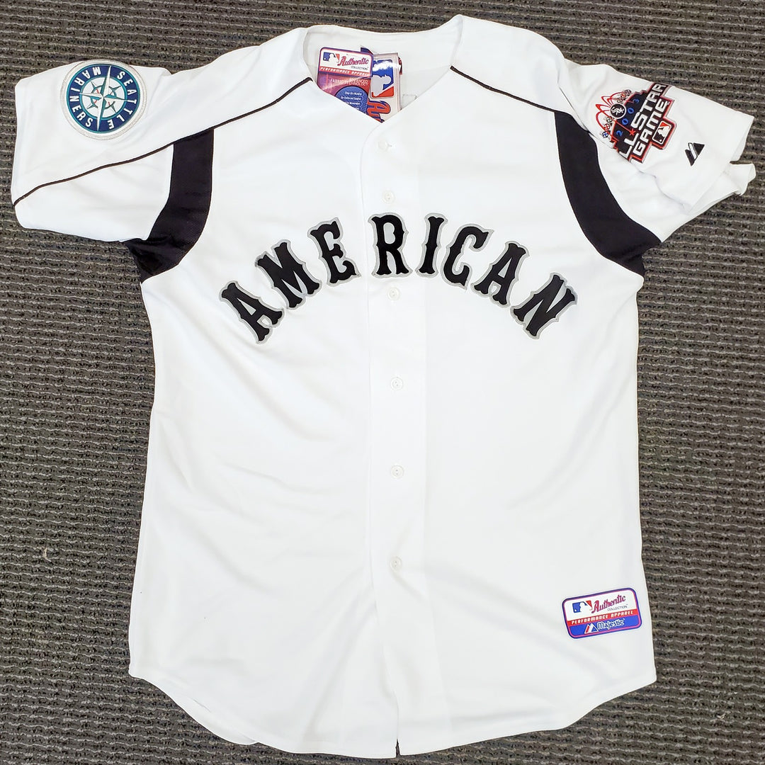 Mariners Ichiro Suzuki Auto White Majestic 2003 All-Star Game Jersey Size XL 51