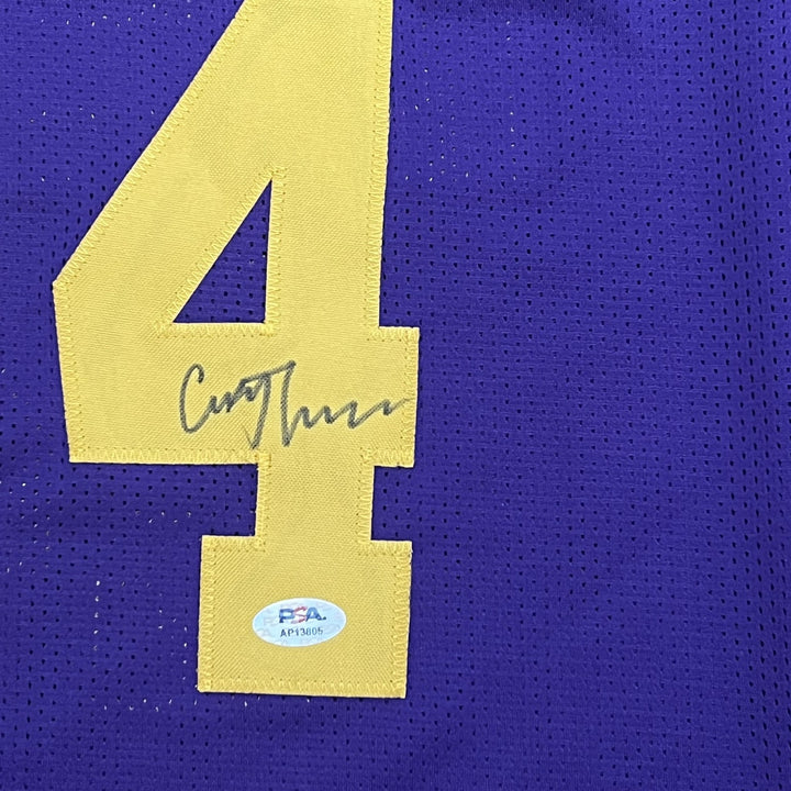 Cameron Thomas Signed Jersey PSA LSU Tigers Autographed