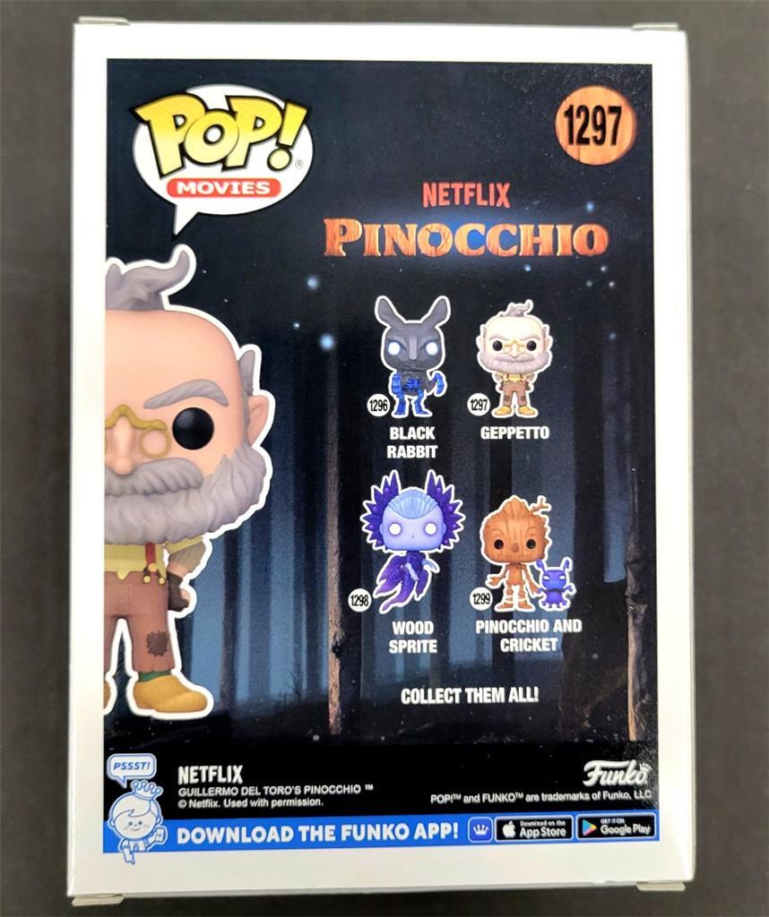 Mark Gustafson signed Pinocchio Geppetto Funko Pop! autograph (A) ~ BAS Beckett