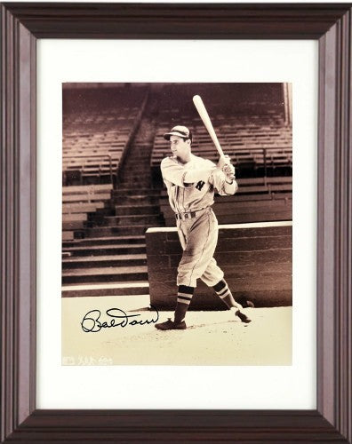 Bobby Doerr signed Boston Red Sox MLB 8x10 Photo minor dings Framed- COA (HOF)