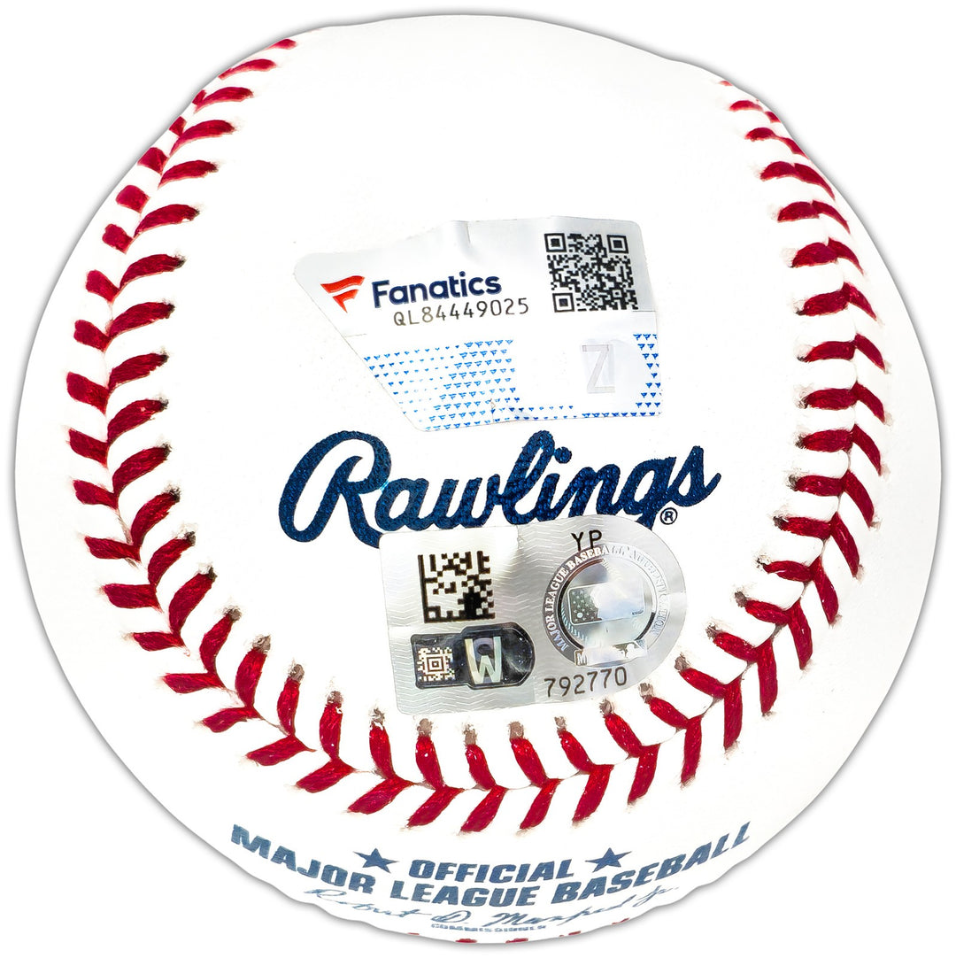 Jasson Dominguez Signed MLB Baseball New York Yankees Fanatics and MLB Holo