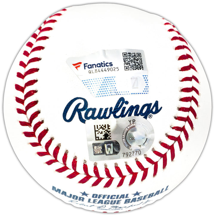 Jasson Dominguez Signed MLB Baseball New York Yankees Fanatics and MLB Holo