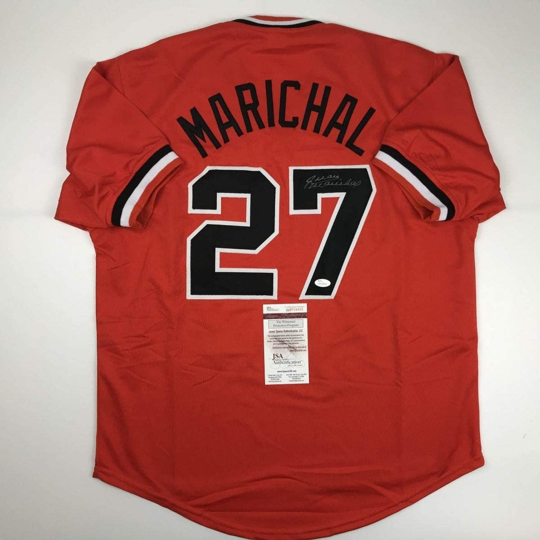 Autographed/Signed Juan Marichal San Francisco Orange Jersey JSA COA