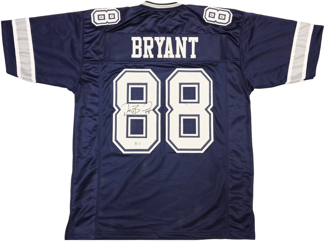 Dallas Cowboys Dez Bryant Signed Navy Jersey Beckett Witness