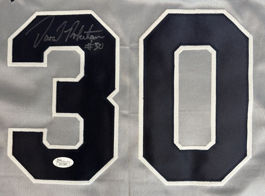 David Robertson New York Signed Gray Baseball Jersey JSA Hologram