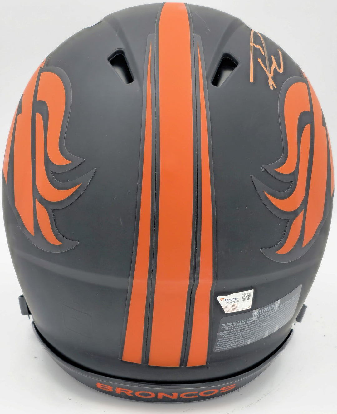 Russell Wilson Auto Broncos Eclipse Black Full Size Auth Speed Helmet Fanatics