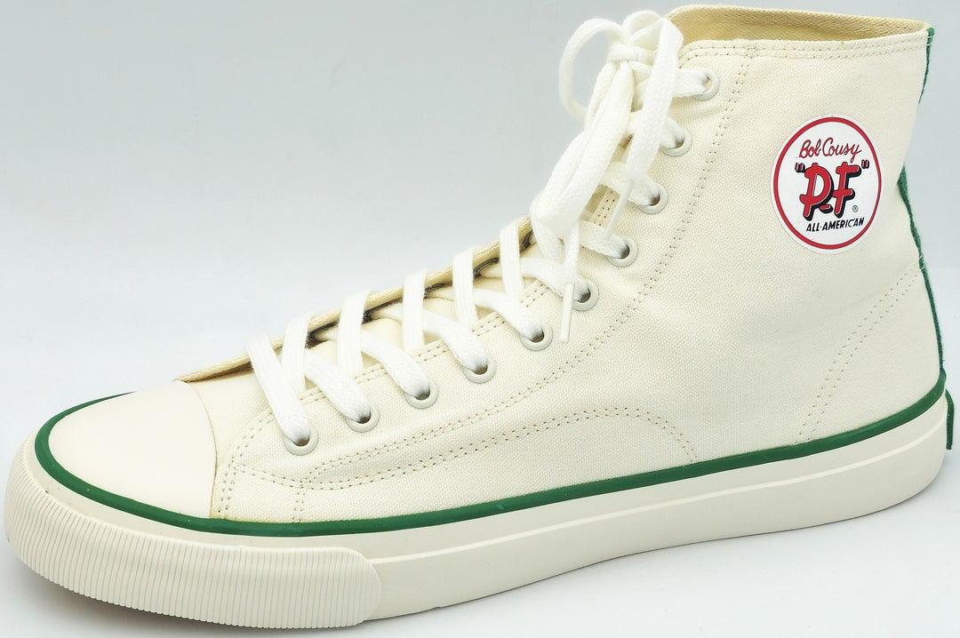 Bob Cousy Auto White PF Flyers All-American HI Shoes Celtics Size 12 Beckett