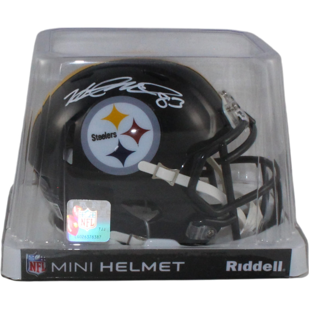 Heath Miller Autographed Pittsburgh Steelers Mini Helmet Beckett Witness 55047