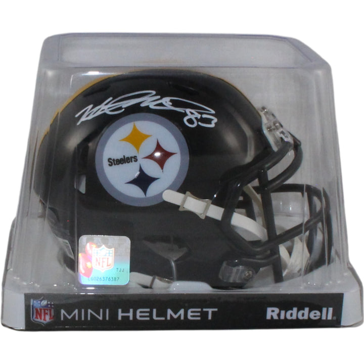 Heath Miller Autographed Pittsburgh Steelers Mini Helmet Beckett Witness 55047