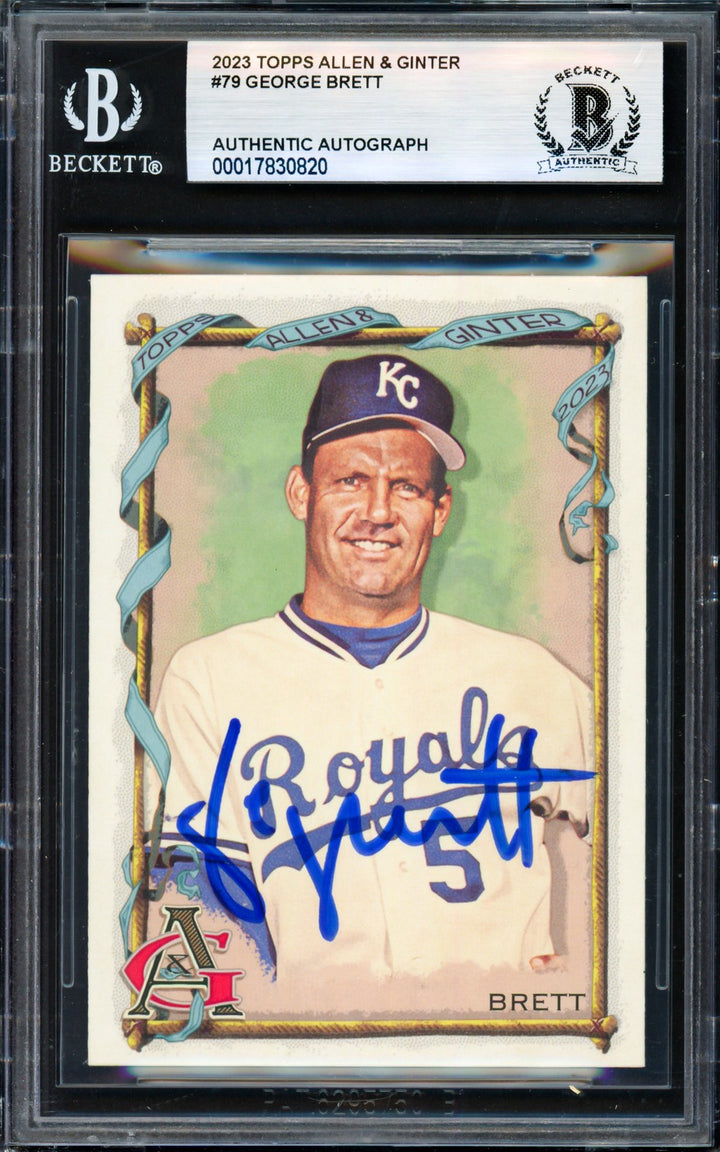 George Brett Signed 2023 Topps Allen & Ginter Card 79 Royals Beckett #17830820
