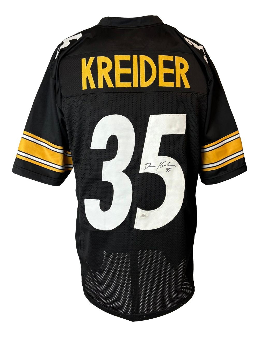 Dan Kreider Pittsburgh Signed Black Football Jersey JSA Hologram