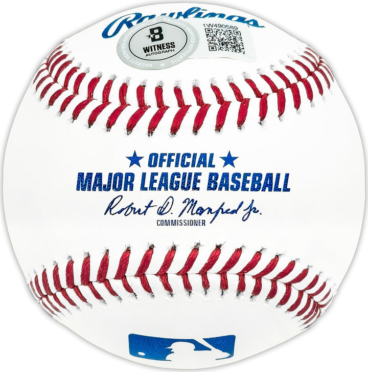 Sebastian Walcott Signed MLB Baseball Texas Rangers Beckett Witness