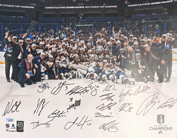 Colorado Avalanche 18 sigs Autographed 16x20 Photo SC Champs Fanatics 56603