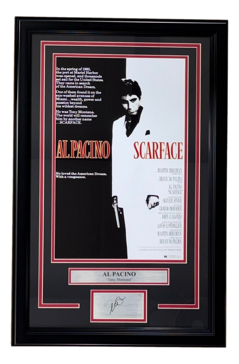 Al Pacino Framed 11x17 Scarface Photo w/ Laser Engraved Signature